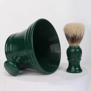 Juego de afeitado para hombre: Cuenco de afeitado de boca ancha, brocha, espumador y raspador - Product Image 1