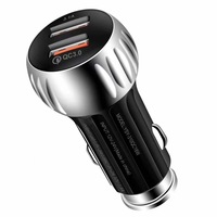 Meilleur vendeur électronique nouveaux produits 2021 téléphone Unique rapide double USB 36W QC3.0 chargeur de voiture de batterie pour Apple