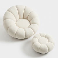 Fauteuil de détente moderne en forme de citrouille, canapé modulaire convertible de luxe avec pieds en tatami pour salon, chambre à coucher, bureau