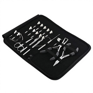 Good Quality Stainless Steel Hair Extension Tools Salon Clips <b>Needles</b> <b>Beads</b> Pliers Hair Styling Loop Hook Finger Scissor - Product Image 1