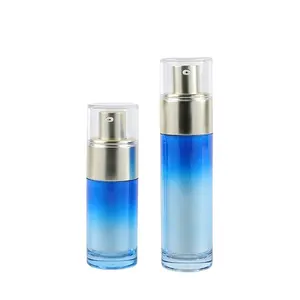 New product 30ml 50ml wholesale 30ml spray pump light blue airless bottle