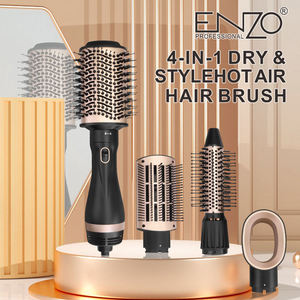 <span class=keywords><strong>ENZO</strong></span> Brosse sèche-cheveux multifonction 4 en 1 de haute qualité Brosse sèche-cheveux et volumateur en une seule étape Brosse à air chaud Brosse sèche-cheveux à palette - Product Image 3