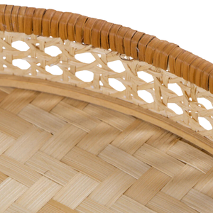 Plateau de service multifonction tissé à la main en rotin Design minimaliste moderne pour cuisine salon service de nourriture fabricant du Vietnam - Product Image 5