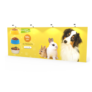 Expositor de tela personalizado para ferias comerciales, telón de fondo para stand, expositor tipo 'step and repeat' con logotipo, pared de exhibición pop-up, marco para eventos y conferencias - Product Image 3