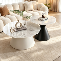 Nouvelle arrivée, table basse ronde minimaliste de luxe, table centrale moderne pour salon, adaptée aux appartements familiaux
