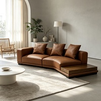 Meilleures ventes, canapé de réception de luxe moderne en cuir PU courbé, style européen, pour bureau, loisirs, réunions, négociations