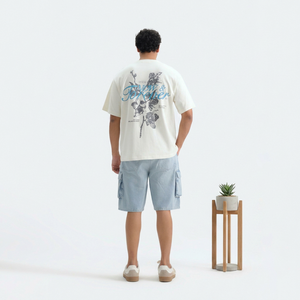 เสื้อยืดโอเวอร์ไซส์สีดำสำหรับผู้ชาย แขนสั้น คอกลม ผ้าฝ้ายเจอร์ซีย์ 100% ทรงลำลอง ความยาวปกติ น้ำหนัก 240 กรัม เป็นมิตรกับสิ่งแวดล้อม - Product Image 2