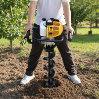 Tarière thermique portative pour le forage de trous de poteaux, machine de plantation d'arbres agricoles, compatible avec les tarières de 80 à 300 mm