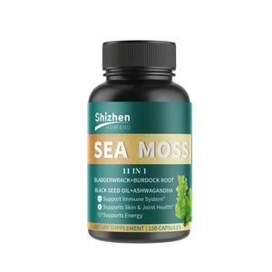 Integratore Alimentare di Muschio Marino OEM/ODM 150 Capsule con Fucus Vesiculosus, Radice di Bardana, Olio di Semi Neri e Ashwagandha - Product Image 1