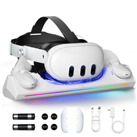 Accesorios para gafas VR, caja de estación de carga de almacenamiento, controlador de auriculares portátil, base de carga de batería para oculus meta Quest 2 3