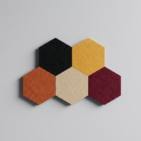 Décoration murale en bois en feutre hexagonal Design Art déco Panneaux insonorisants pour chambre à coucher Salle de classe de musique But décoratif