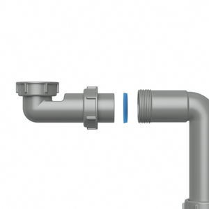 Tubo de desagüe de fregadero de cocina moderno universal Tubo de sifón de PP de drenaje en forma de U con fácil instalación y 1 año de garantía - Product Image 3