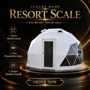 Dôme géodésique de glamping, tente de camping extérieure, yourte, abri de luxe pour événements, ouverture automatique rapide, tissu Oxford 600D, 2000-3000 mm - Product Image 5
