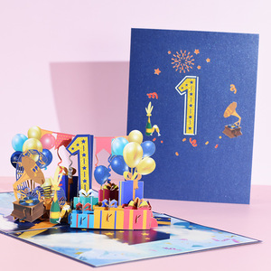 Venta al por mayor creativo 3D Pop-up hecho a mano papel escultura tarjetas <span class=keywords><strong>de</strong></span> regalo <span class=keywords><strong>para</strong></span> <span class=keywords><strong>cumpleaños</strong></span> boda aniversario o graduación saludo - Product Image 5