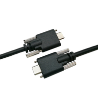 Câble USB3.1 Type-C mâle-mâle OEM avec double vis pour caméra industrielle, câble USB3 Vision