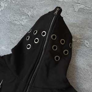 Felpa con cappuccio da uomo in cotone 100% pesante personalizzata con cappuccio autunnale di tendenza <span class=keywords><strong>Streetwear</strong></span> oversize con Logo stampato - Product Image 5