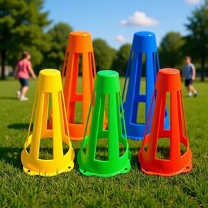 Conos de Agilidad de 23cm con Logo para Deportes, Obstáculos Planos, Fútbol, Conos de Viento, Conos de Agilidad Tubulares para Patinaje y Otros Usos - Product Image 2