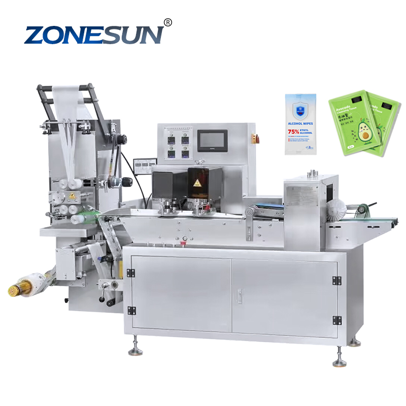 ZONESUN ZS-WP260A полностью автоматическая машина для упаковки влажных салфеток
