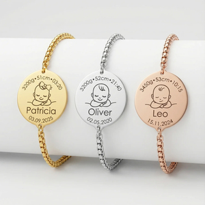 Bracelet personnalisé avec le nom de bébé pour femmes et mamans, bijoux commémoratifs en acier inoxydable, livraison directe - Product Image 2