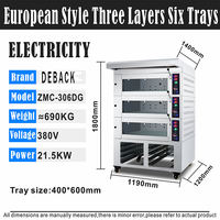 Four à pain commercial en acier inoxydable, 3 niveaux, 6 plateaux, gaz et électrique, haute productivité, nouvelle génération, en promotion
