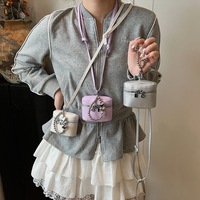 Mini sac à clés simple, pendentif pour sac, petite pochette pour rouge à lèvres, étui pour écouteurs, porte-monnaie, à suspendre au cou, cadeau