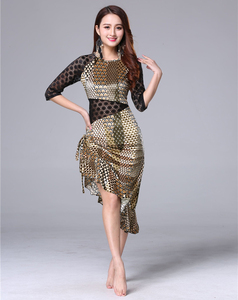 Adulte confortable à manches courtes réglable cordon asymétrie robe Oriental <span class=keywords><strong>danse</strong></span> du ventre classe leçon formation vêtements - Product Image 2