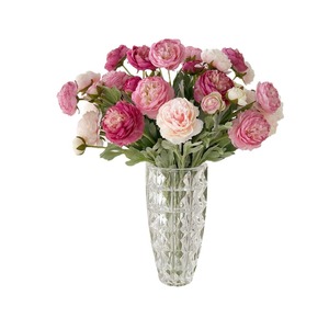 Fleurs de pivoine artificielles 60 cm en soie, décoration de mariage, rose, blanc, vert, papillon du lac de l'Ouest, accessoires de photographie en extérieur - Product Image 5