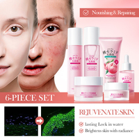 Ensemble de soins de la peau à la vitamine C, hydratant, apaisant, raffermissant, à la pêche et au lactobacillus