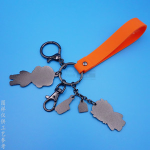 <b>Custom</b> Cartoon <b>Doll</b> Metal Keychain Black Nickel Color Hard Wearing Business Gift Car Keychain - Product Image 3