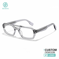 Lunettes SENTA à double pont en acétate, style unisexe tendance, transparentes, anti-lumière bleue, monture optique en acétate, vente chaude