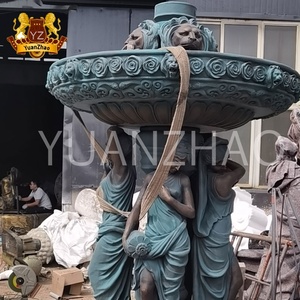 Yaşam boyutu bronz figür çeşme aslan kafası dört mevsim bayan oymalar bronz çeşme - Product Image 5