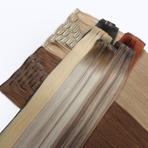 Extensions de <span class=keywords><strong>cheveux</strong></span> invisibles à clipser pour femmes, 7 pièces, <span class=keywords><strong>cheveux</strong></span> bruns cambodgiens bruts, extensions à clipser en <span class=keywords><strong>cheveux</strong></span> vierges Remy 100% humains - Product Image 1