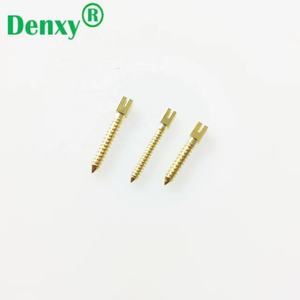Denxy Dental Screw Post autentico Kit completo Gold 240 Post 2 Key Wrench Tool Golden Plated Screw Post Dental Pins Supplies - Product Image 2