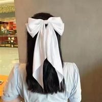 Épingle à cheveux élégante en satin pour filles, couleur unie, accessoires pour cheveux longs
