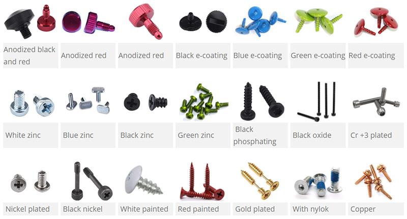 Custom steel flat/pan head square hole pocket hole screws with nylon patch