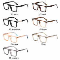 Lunettes optiques rétro carrées en acétate TR90 pour adultes, monture de lunettes optiques personnalisée, montures de lunettes optiques