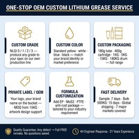 Gemuk Litium Tahan Tekanan Ekstrem Tugas Berat EP NLGI 1 2 3 Pelumas Bantalan Chassis Pin Roller OEM ODM Langsung dari Pabrik