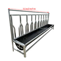 Mangeoire à bascule robuste pour chèvres avec barrière de cou, durable et anti-violence, pour l'alimentation du bétail (moutons et chèvres) en ferme