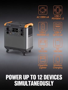5376Wh Portable Station 3000W Pure Sine Wave <b>Solar</b> <b>Generator</b> UPS 4 AC Outlets 100W Type-C PD Home Backup Car Camping High-Capaci - Product Image 2