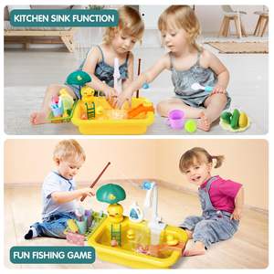 EPT Nouveau bassin de lavage électrique pour enfants Vaisselle de jeu de simulation Jouet d'évier de cuisine mignon - Product Image 6