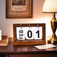 Ornement Rectangle en plastique moderne Simple de Style nordique calendrier d'étude créatif écologique décoration de bureau de bureau