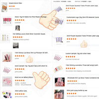 Tubes de gloss à lèvres personnalisables Rouge brillant Emballage cosmétique Bouteille 15ml Vide Applicateur métallique Tube en plastique compressible pour baume à lèvres