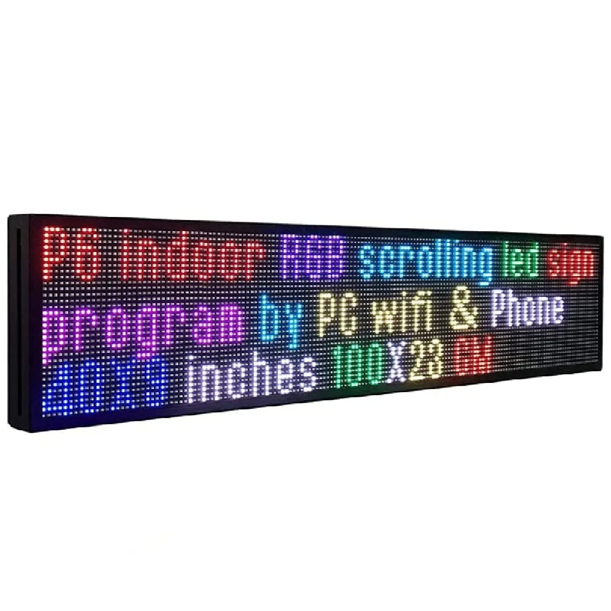 Illuminated Matrix Display Screen Outdoor Indoor Programmable Custom Commercial Led Sign Board for Taxi Window Business Store