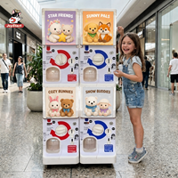 Distributeur de capsules de jouets Gashapon de style japonais avec paiement par QR code et carte de crédit, empilable sur 3 niveaux pour Gashapon de 50-75 mm