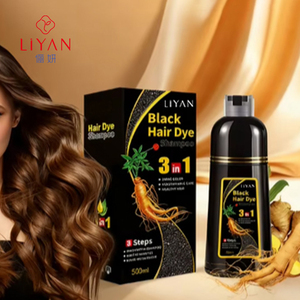 Crème colorante et shampoing capillaire 3-en-1 à base de plantes, teinture permanente de qualité supérieure à l'huile d'argan, couleurs brun clair, rouge, noir, <span class=keywords><strong>chocolat</strong></span>, en stock OEM - Product Image 1