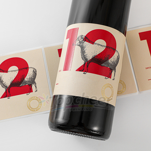 Tùy chỉnh in ấn sang trọng kết cấu lớn lên tại chỗ UV đồng lá vàng 3D dập nổi nhãn rượu vang đỏ cho chai thủy tinh - Product Image 4