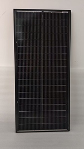 Panneau solaire transparent 100W entièrement noir, module solaire mono avec boîtier de jonction IP68 pour système hors réseau, stock européen - Product Image 2