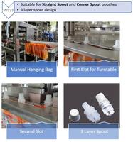 Machine de remplissage et de bouchage automatique de sachets préformés Gloex, de 30 à 300 ml, pour l'emballage de liquides alimentaires, de jus et de sauces