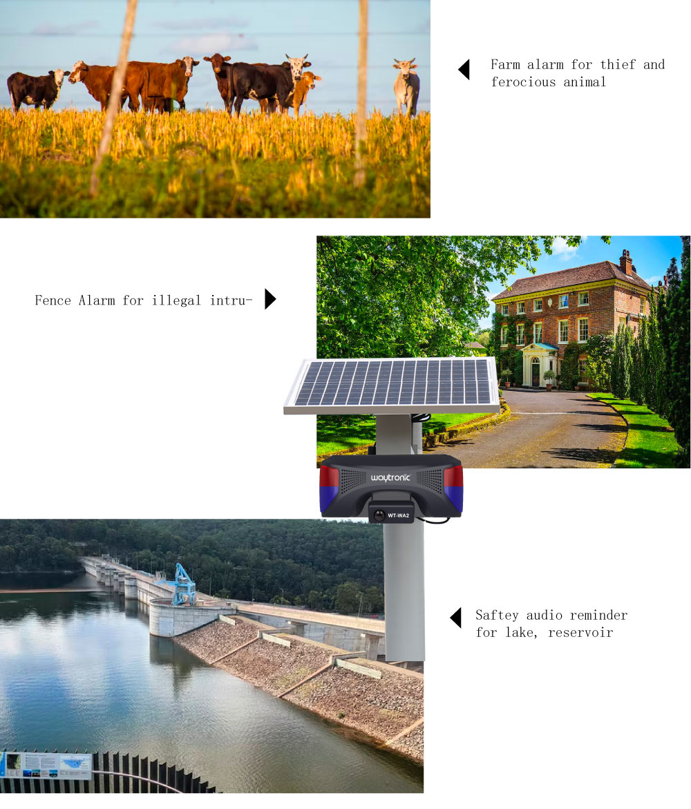 Outdoor Driveway Safety Intruder Anti Theft Sound and Light Alarm Siren Smart Wireless Motion Sensor Solar Security Alarm System · image 3