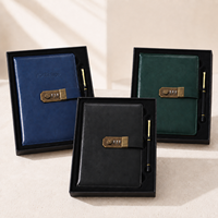 Carnet en cuir A5 avec cadran mécanique et code numérique sécurisé, carnet de bord classique, coffret cadeau, 5 couleurs, 10K vendus, best-seller